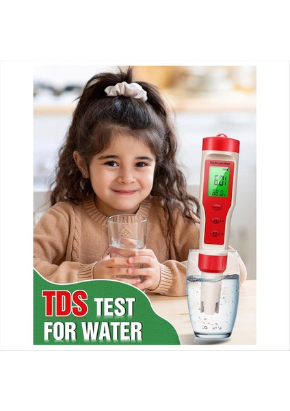 4&#39;ü 1 Arada Ph Metre, Ph Metre, Dijital Ph Test Cihazı 0-14 Ph Ölçüm Aralığı ile 0.01 Yüksek Doğruluk, Ev Içme Için (Yurt Dışından) fırsatları