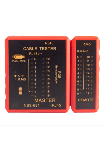Çok Fonksiyonlu RJ45 Poe Anti-Burn Dedektör Kablo Test Cihazı 681 Yüksek Tanımlı Dijital Hat Ağ Kablo Test Cihazı (Yurt Dışından)