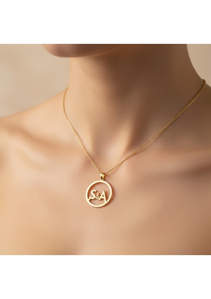 8 Ayar Altın Kolye Ucu A&s GM10144 1 gr