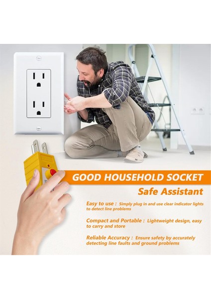 Topraklama Ürünleri Için Outlet Devre Test Cihazları, Gfcı ile Outlet Test Merkezi, Elektrik Vece Test Cihazı 2 Paket Abd Fişi (Yurt Dışından) modelleri