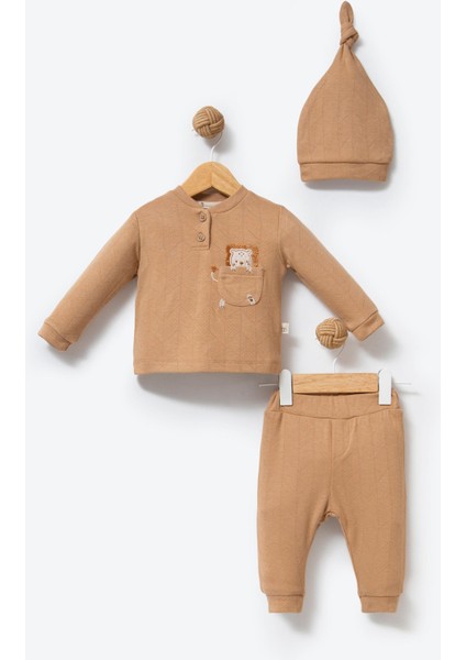 %100 Organik Pamuk Kumaş Baby Jungle Nakışlı Bebek 2’li Takım fiyatları