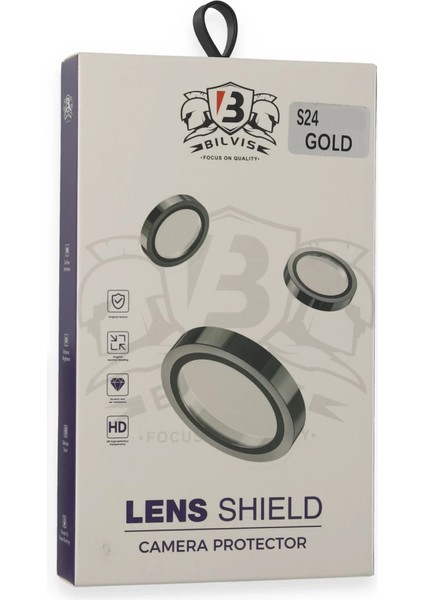 Samsung Galaxy S24 Bilvis Titan Kamera Lens - Gold modelleri