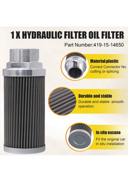 Forklift Hidrolik Filtre Yağı Filtre Elemanı Paslanmaz Çelik 419-15-14650 Komatsu WA380-3 Yükleyici Yağ Giriş Filtresi (Yurt Dışından) modelleri