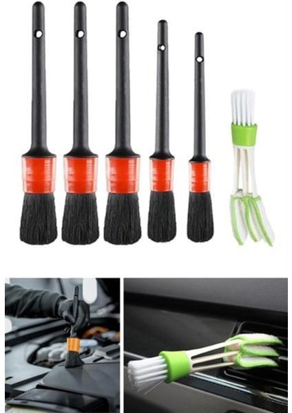 Yumuşak Kıllı Iç ve Dış Temizlik Için 5 1 Detaylı Araç Oto Temizlik Bakım Fırça S