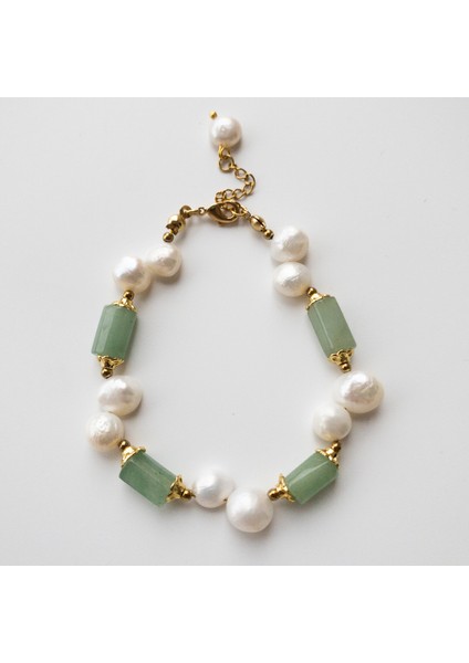 Alin – Aventurin, Inci & Hematit Bileklik