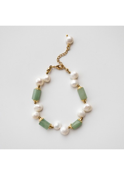 Alin – Aventurin, Inci & Hematit Bileklik modelleri