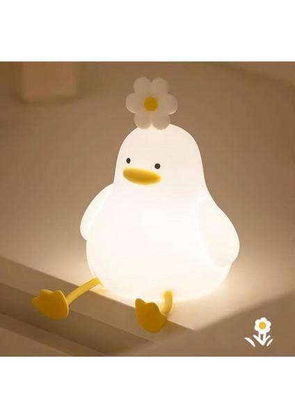 Yumuşak Silikon Gece Lambası –sevimli Ördek Dokunmatik & Sıkınca Yanan fiyatları