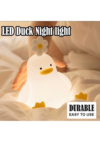 Yumuşak Silikon Gece Lambası –sevimli Ördek Dokunmatik & Sıkınca Yanan modelleri