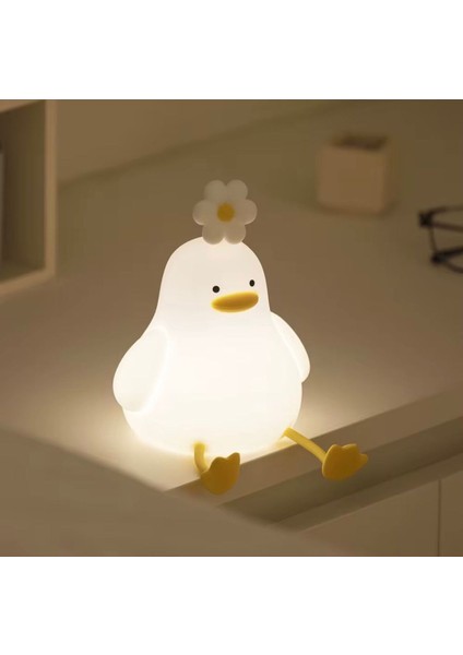 Yumuşak Silikon Gece Lambası –sevimli Ördek Dokunmatik & Sıkınca Yanan indirimleri