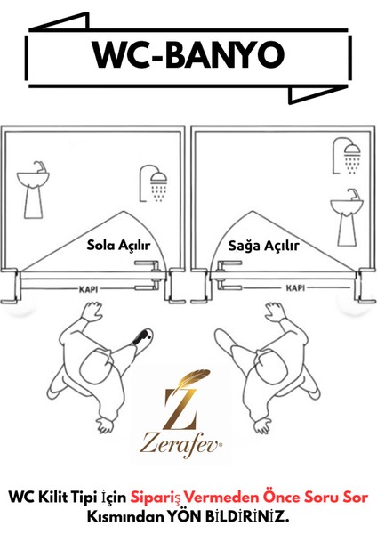 Premium Ahenk Gizem Aynalı Kapı Kolu (Oda-Wc-Yale Kilit Tipleri)(Takım) Saten - Atlın fırsatları