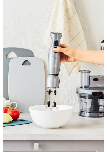 Güçlü ve Şık Mutfak Robotu ve Blender Seti, Antrasit Renk, 2000W Güç ile modelleri