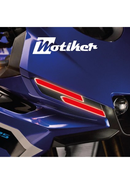 Yamaha YZF-R25 Far Sticker Far Folyo Renkli Kırmızı