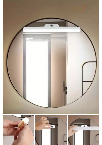 Dokunmatik USB Ile Şarj Olabilen 27 cm LED Aydınlatma Makyaj Aynası Işığı indirimleri