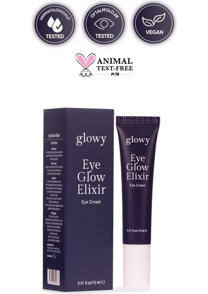 Eye Glow Elixir Koyu Halkalar, Torbalanma, İnce Çizgiler ve Yaşlanma Karşıtı Göz Kremi 15ML fiyatları