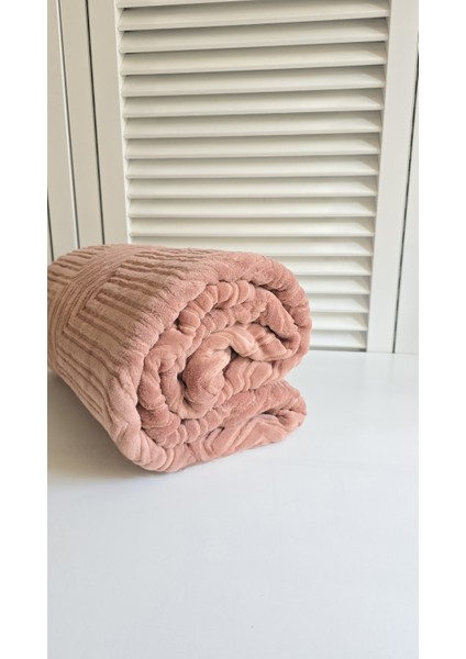 Tek Kişilik Battaniye Kalın Embos Pudra fiyatları