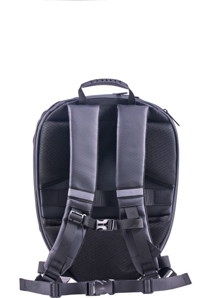 LED Göz Maskeli Grafiti Akıllı Sırt Çantası – USB Şarj Girişli, Sert Kasa