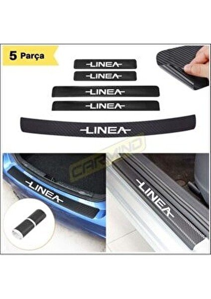 Fiat Linea Bagaj ve Kapı Eşiği Karbon Sticker Set