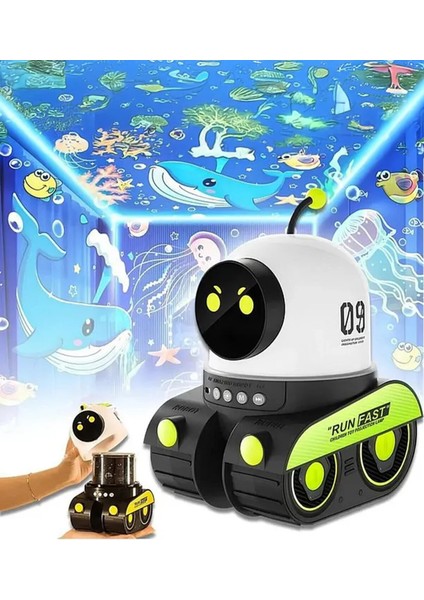 🧸eğitici ve Eğlenceli Robot Temali Projektör Gece Lambası 21 Filmli fırsatları