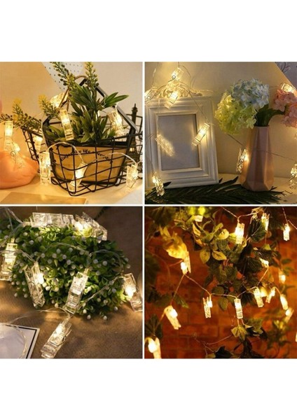 3 Metre 20LI LED Işıklı Dekoratif Fotoğraf Askılığı Mandalları modelleri