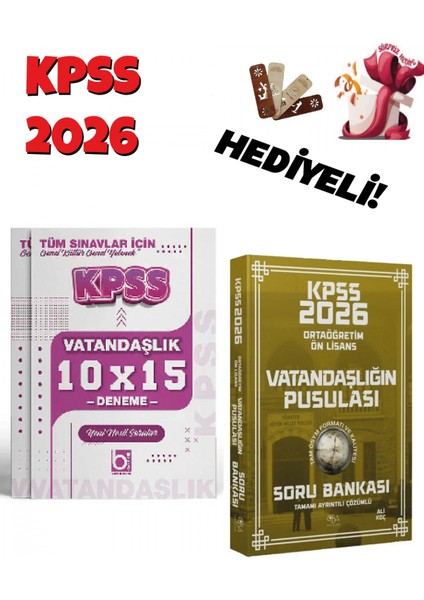 2026 KPSS Lise Ortaöğretim Ön Lisans Vatandaşlık Soru Bankası ve