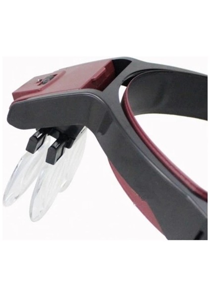 Lens Takmalı 4 Lens , LED Lambalı Şapka Tip Büyüteç