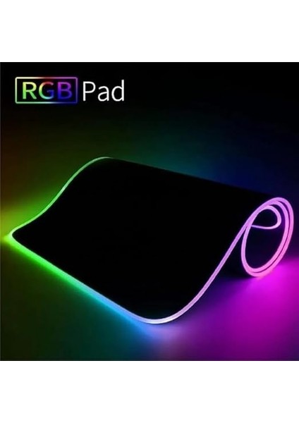 Büyük Boy Xxl Ritim Desenli Mousepad Rgb LED Işıklı Gaming Gamer Oyuncu Mouse Pad fiyatları