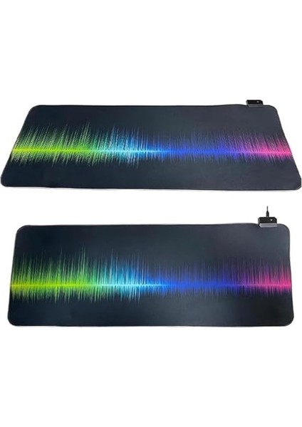 Büyük Boy Xxl Ritim Desenli Mousepad Rgb LED Işıklı Gaming Gamer Oyuncu Mouse Pad fırsatları