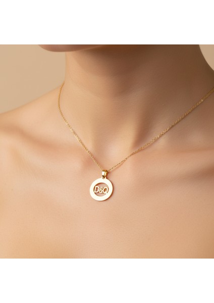 14 Ayar Altın Kolye Ucu D&q GM11029 0.5 gr