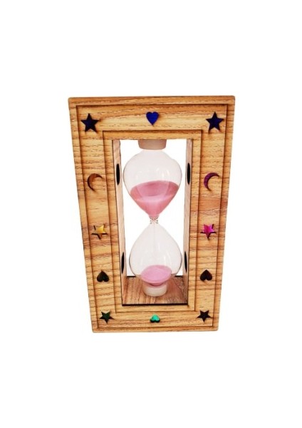 Ahşap Işıklı Kum Saati
