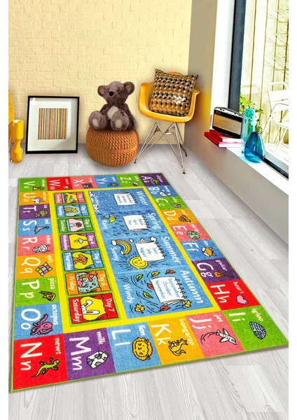 Eğitici Ingilizce Harfler Çocuk Halısı