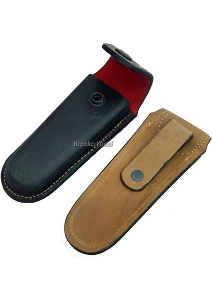 Hakiki Deri Çakı Kılıfı No:4 - 14 Cm, Kemerlikli