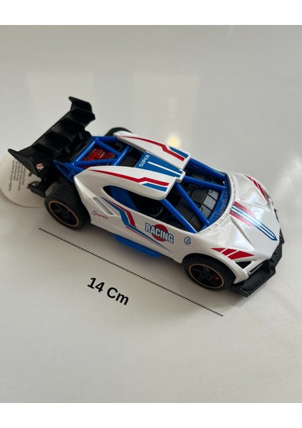 Metal Çek Bırak Yarış Arabası 14X6 cm Beyaz fiyatları