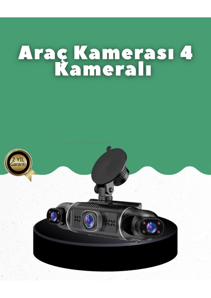 1080P 4 Kanallı Araç Kamerası Gps + Wifi + G Sensör Destekli