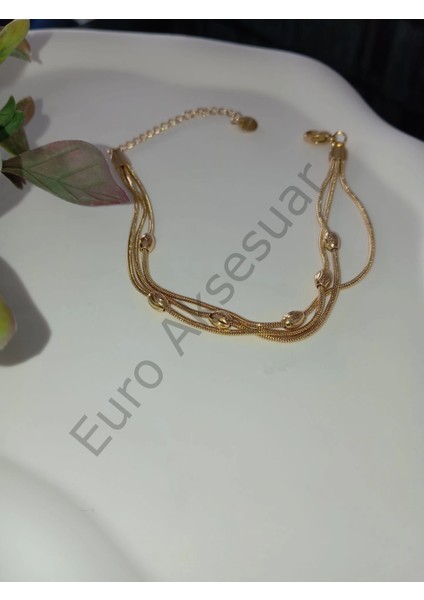 Çelik Üç Zincirli Arpa Bileklik modelleri