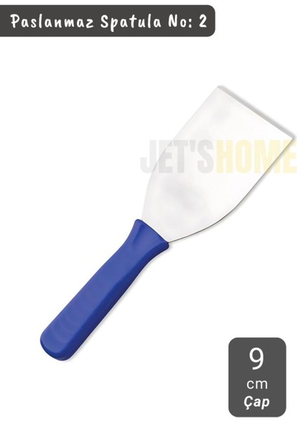 Paslanmaz Çelik Pizza ve Börek Kesici, Mavi Saplı, 9 cm Çap