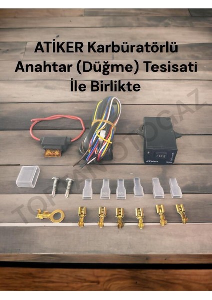 Karbüratörlü Düğme Anahtar Tesisat Ile Birlikte