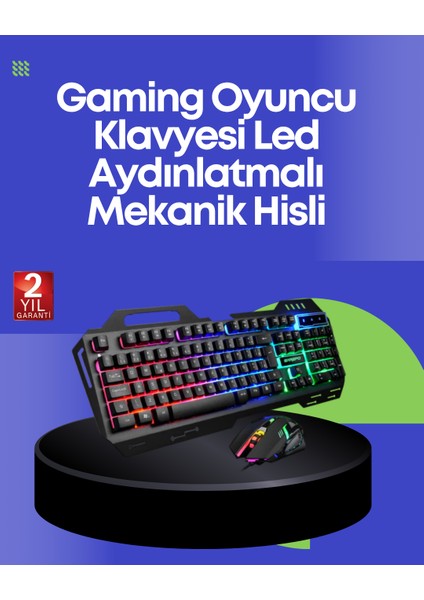 PG8018 LED Aydınlatmalı Mekanik Klavye Mouse – Oyunlarda Üstün Performans