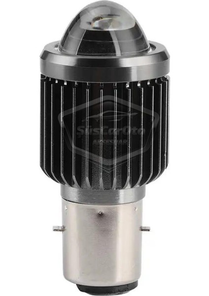 Otomobil Araç Motosiklet Mercekli Far Ampulü LED Far Çift Renk Sarı-Beyaz Csp LED Lamba Delici Yayıcı S2 Uzun Kısa 1 Adet BA20D H6
