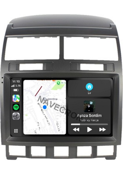 Volkswagen Touareg 2003-09 9" Uyumlu Android Multimedia Gerçek 4/64 Kablosuz Carplay Geri Görüş Kameralı