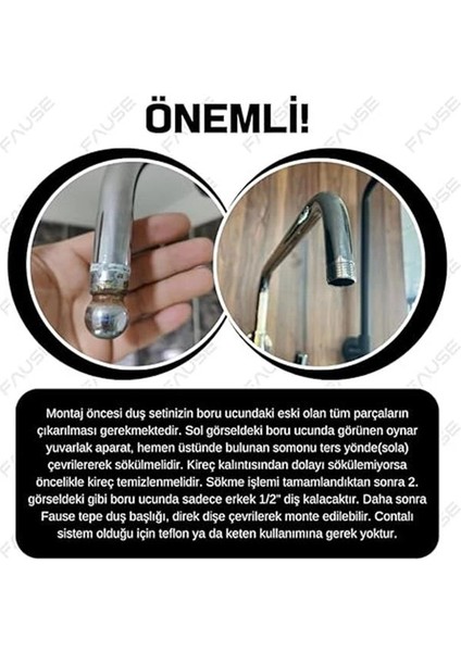 Tepe Duş Başlığı Kare Slim 304 Metal 20X20 cm KTD101