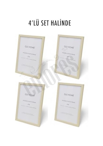 Ahşap Resim Çerçevesi 4&apos;lü Set Halinde 21 x 29 cm (A-4) Boyutunda fiyatları