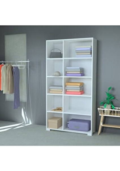 Açık Raflı Giysi Odası Dolabı Modern Tasarım Suntalam Malzemeden Üretilmiştir fırsatları