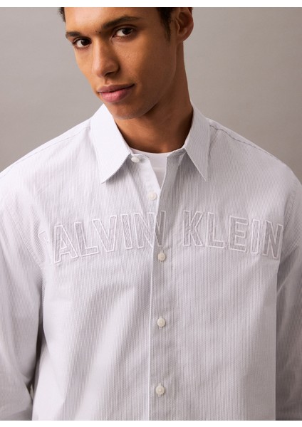 Açık Mavi Erkek Gömlek LV04RB119GCIQ Ls Oxford Logo Shırt modelleri