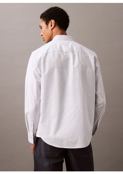 Açık Mavi Erkek Gömlek LV04RB119GCIQ Ls Oxford Logo Shırt