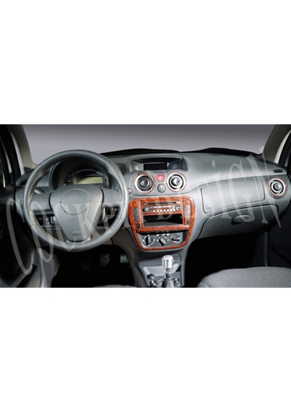 Citroen C2-C3 Konsol-Torpido Kaplama 2004-2009 11 Parça Alüminyum