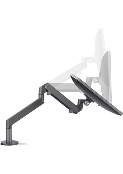 Alüminyum Amortisörlü Monitör Tutucu Çift Kol Koyu Gri Ayarlanabilir , Ergonomik Evrensel Tasarım modelleri