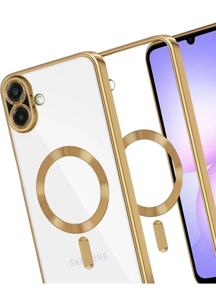 Lvsqvr Newface Samsung Galaxy A07 Kross Magneticsafe Kapak - Gold modelleri