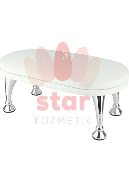 Beyaz Renk Manikür Sehpası ve Yastık Seti, Şık ve Kullanışlı Güzellik Aksesuarı