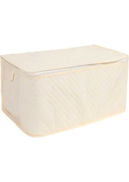 Büyük Boy Yorgan Döşek Hurcu 100X50 cm Fermuarlı Tela Kumaş Krem Renk
