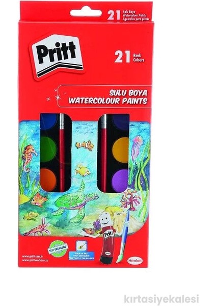 Sulu Boya 21 Renk Büyük Tablet